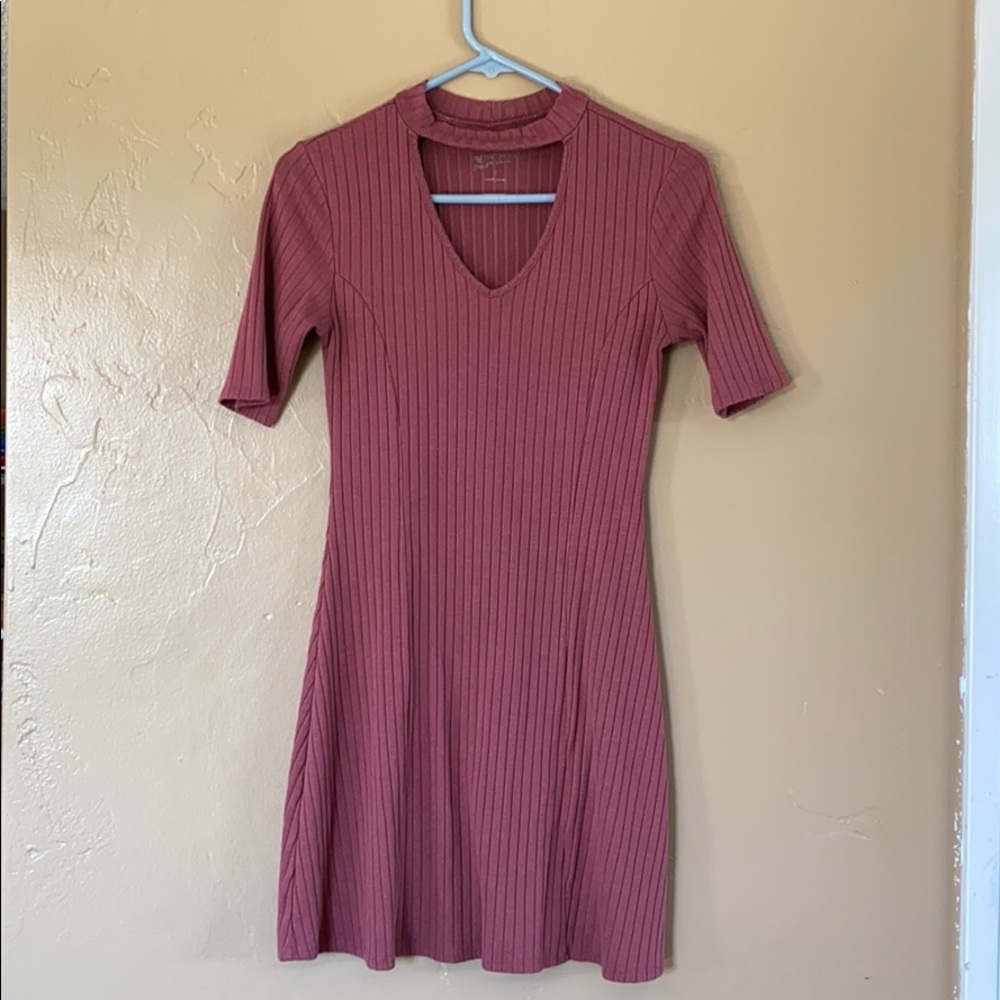 Dusty rose skin tight dress